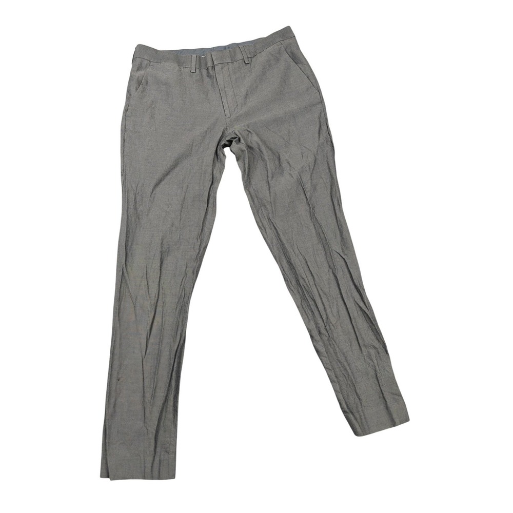 Express Pants Mens 31x30 Gray Extra Slim‎ Fit Cotton Chino Dress Office Tapered